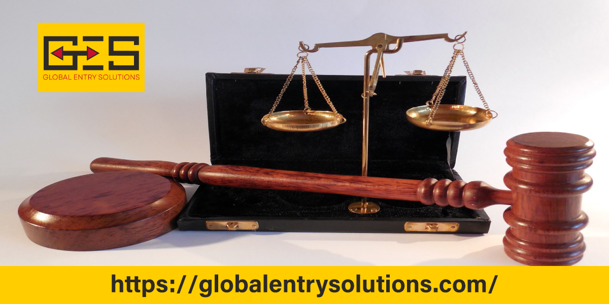 A gavel and a scale of justice symbolizing the importance of maintaining lawful status and adhering to immigration regulations