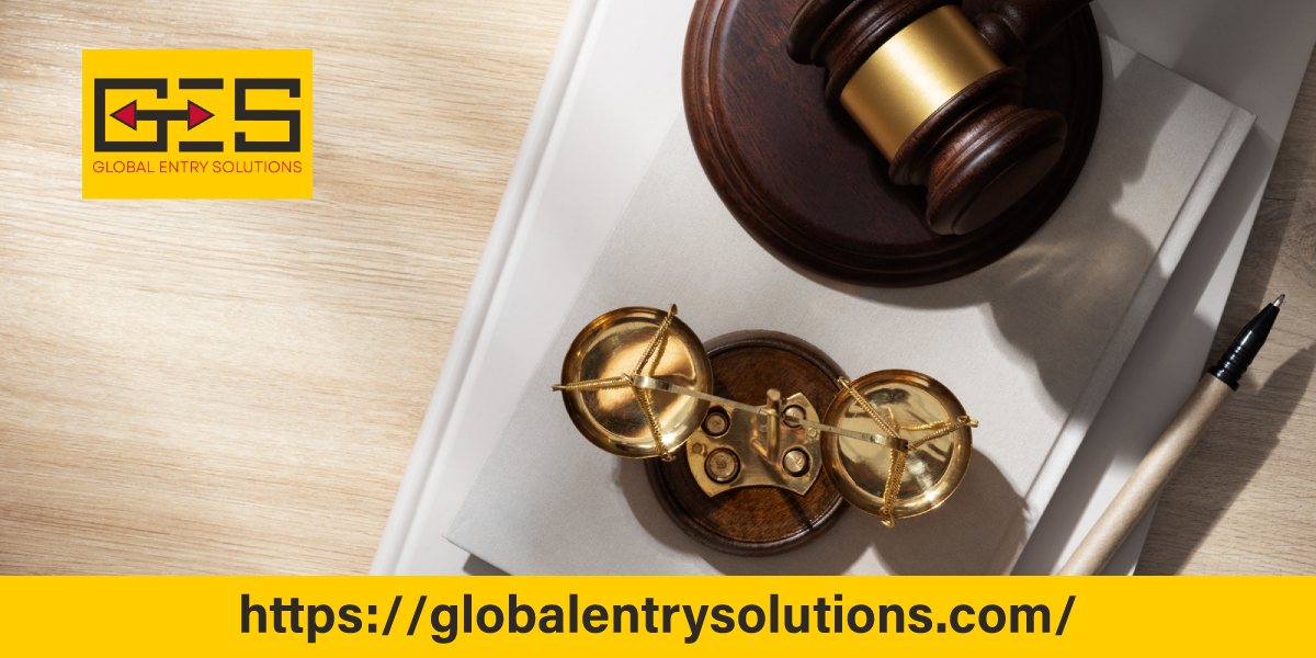 A judge's gavel and a golden weighing scale on a wooden desk symbolizing legal processes and decision-making frameworks